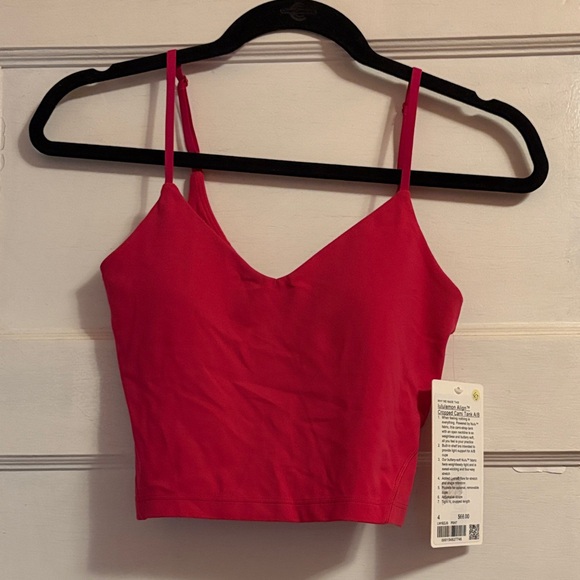 Lululemon Align Cropped Cami Tank A/B Size 4 Passionate 🌺 - Picture 2 of 6
